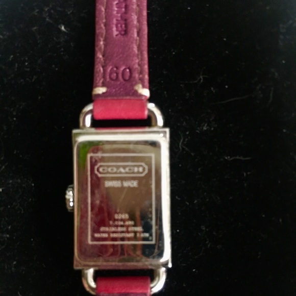 Pink Leather Coach Watch - Picture 3 of 5